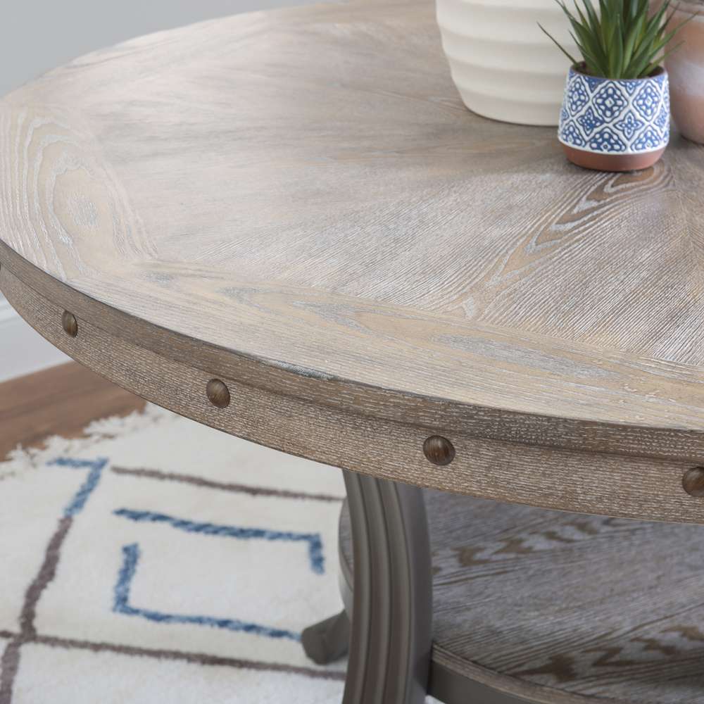 Powell Company - Franklin 45 Inch Round Dining Table Pewter - D1283B20DT veiw 5