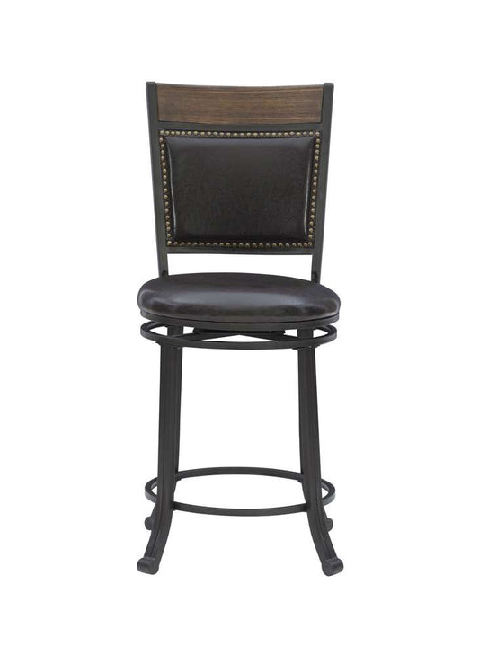 Powell Company - Franklin Swivel 24 Inch Counter Stool Brown - D1284B19CS veiw 2