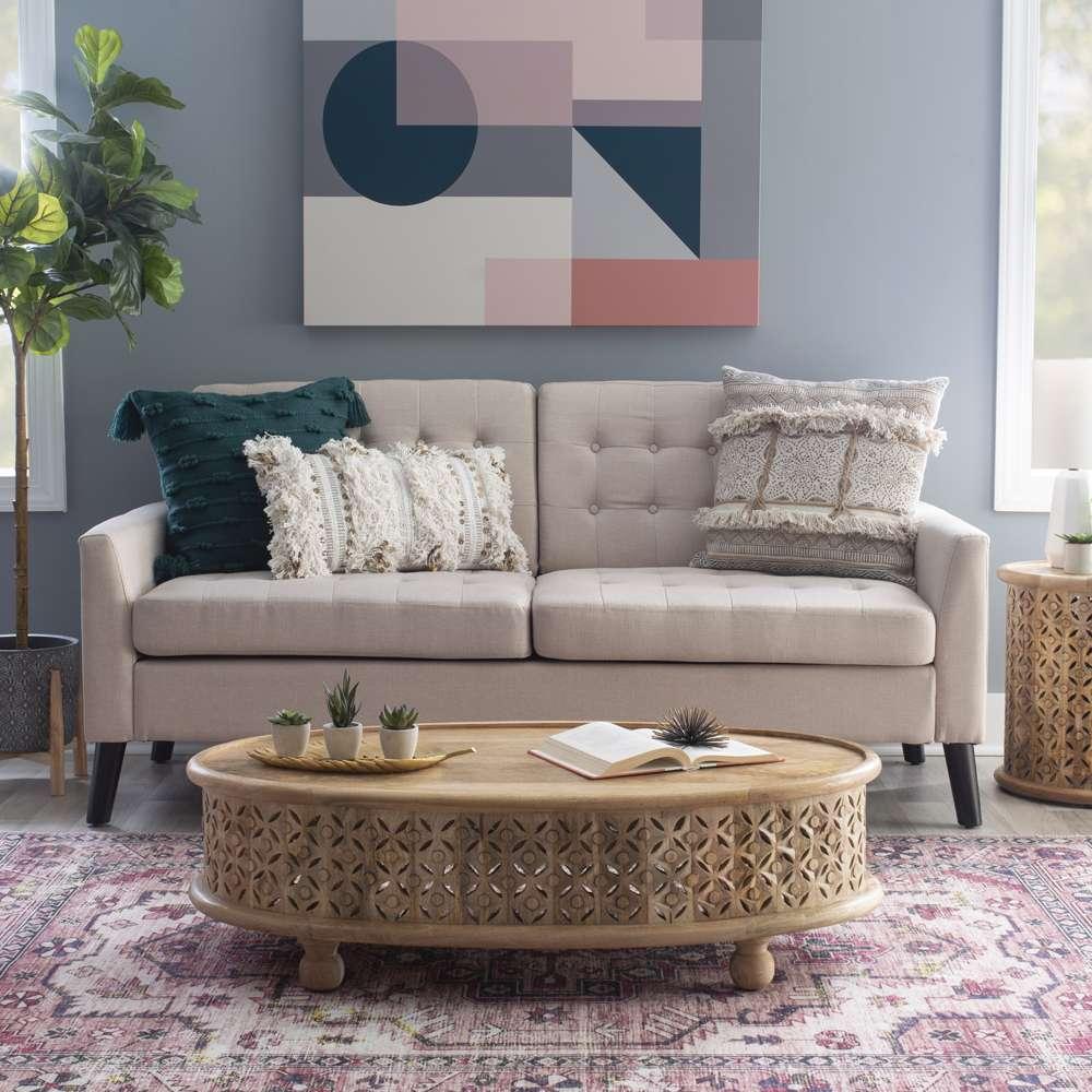 Powell Company - Inora Oval Coffee Table Natural - D1427A21CTNAT veiw 6