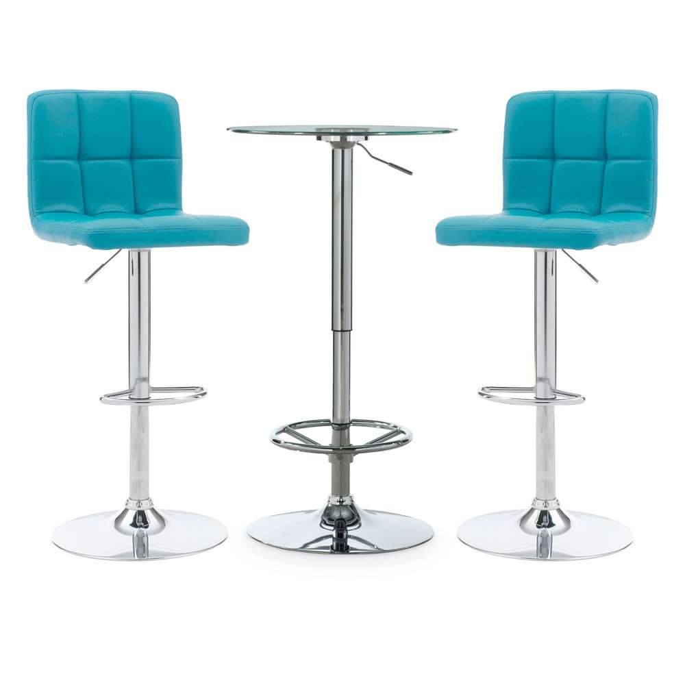 Powell Company - Jenna 3PC Pub Table Set Teal - D1194B18PT3TE veiw 6