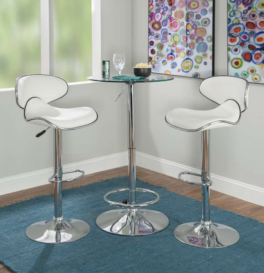 Powell Company - Jenna Adjustable 3PC Pub Set White - D1453B21PC3W veiw 2