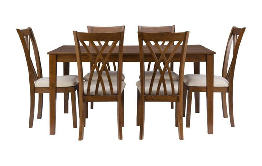 Powell Company - Maggie 7Pc Dining Set Brown - D1092D17B veiw 2