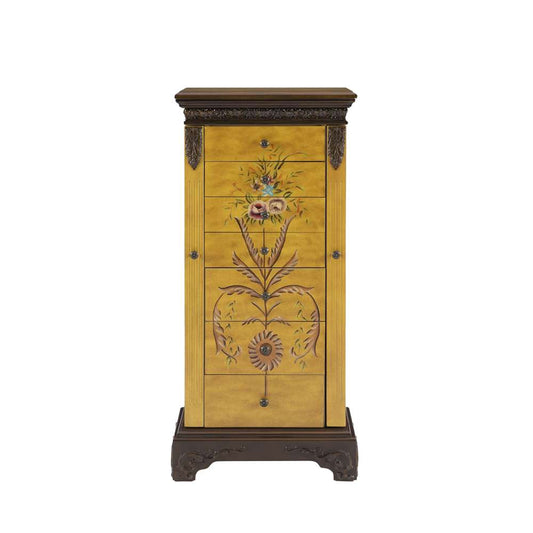 Powell Company - Masterpiece Antique Parchment Hand Painted Jewelry Armoire - 582-314 veiw 2
