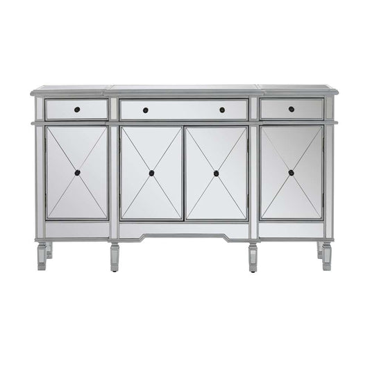 Powell Company - Mirrored 3-Drawer 4-Door Console - 233-695 veiw 2