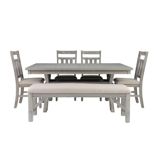 Powell Company - Turino Weathered Grey 6Pc Dining Set - 457-417M5 veiw 2
