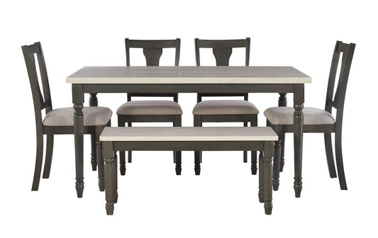Powell Company - Willow 6 Pc Grey Dining Set - D1251D19G veiw 2