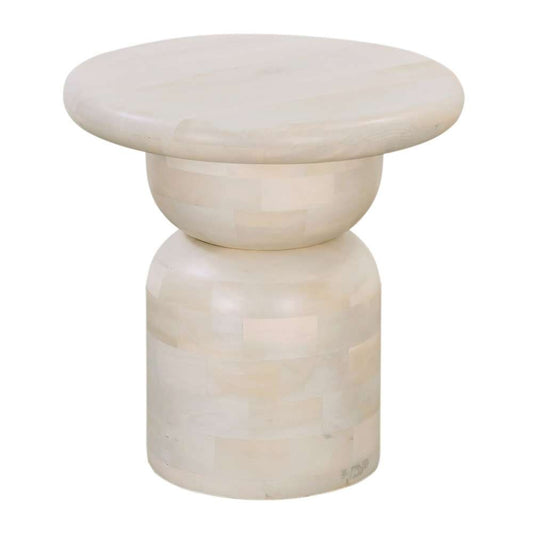 Primo International - Celeste 20 in. Oak White Wood Round Side Table - 64869 veiw 2