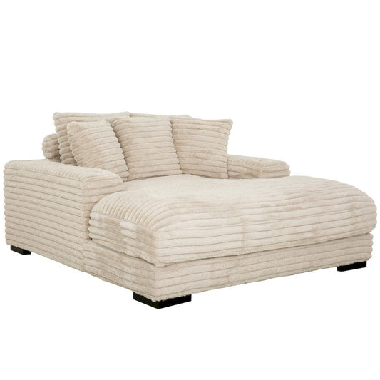Primo International - Cocoon Taupe Oversized Cuddler Chaise with Cupholder and USBs - 65521 view 2