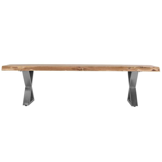 Primo International - Loomie 70 in. Wood and metal Backless Dining Bench - 40842 veiw 2