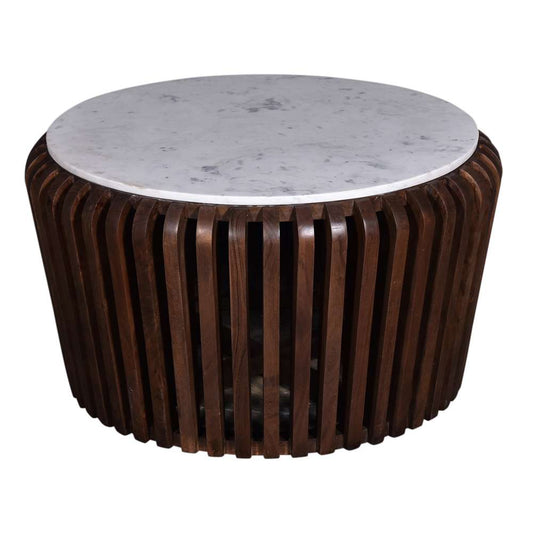Primo International - Reeves 33 in. Brown Wood and Marble Coffee Table - 57713 veiw 2