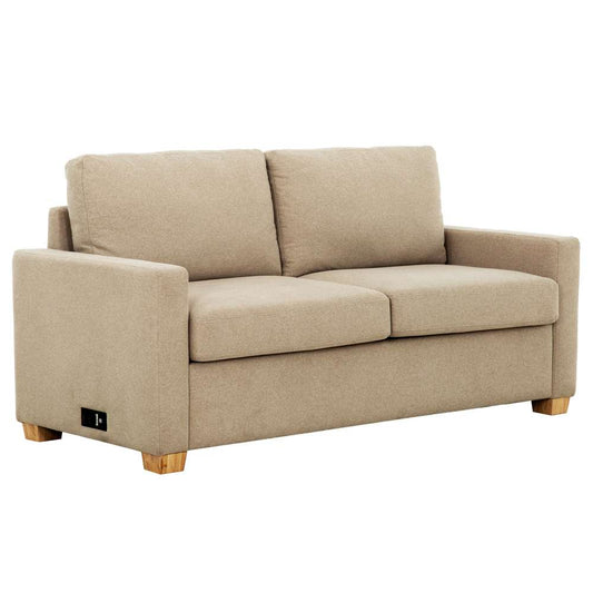 Primo International - Reign Beige 73 in. Convertible Full Sleeper Sofa with USB Port - 60521 veiw 2
