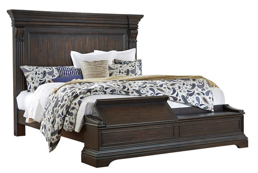 Pulaski - Caldwell Deep Brown King Storage Bed - P012-BR-K4 view 2