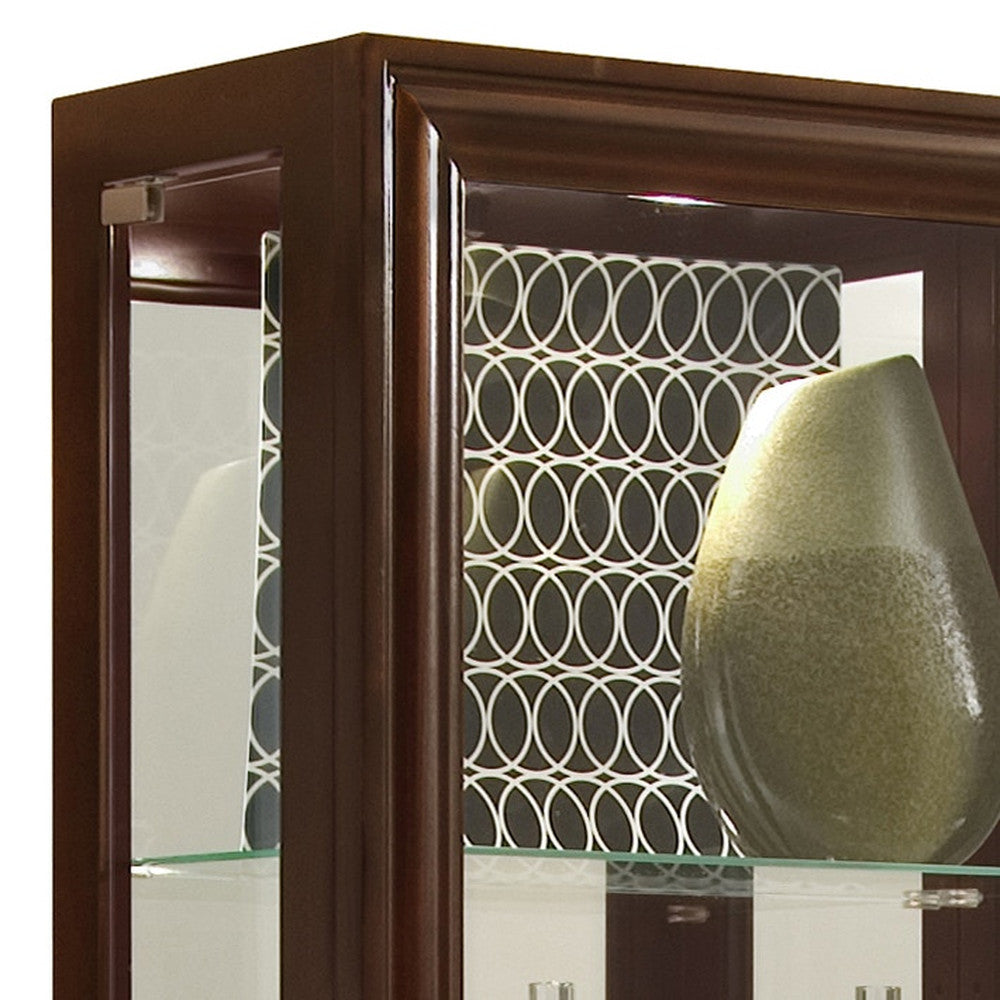 Pulaski - Curios Cherry Brown Tall Traditional 5 Shelf Curio Cabinet - 21000 view 4