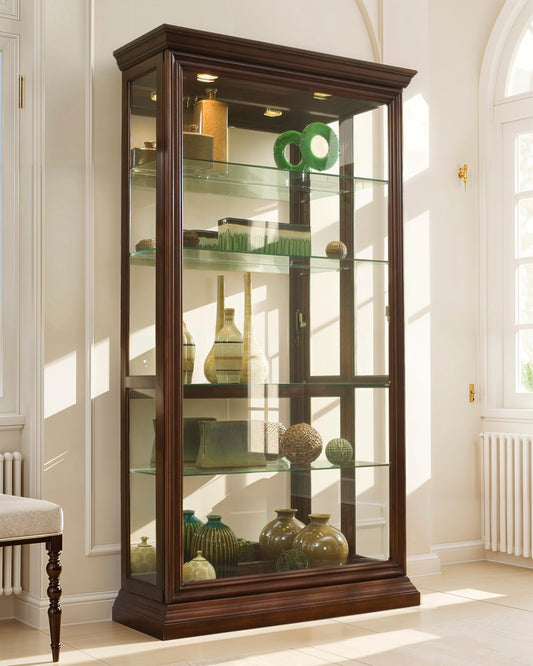 Pulaski Eden House Two Way Sliding Door Curio Cherry 20542 View 2
