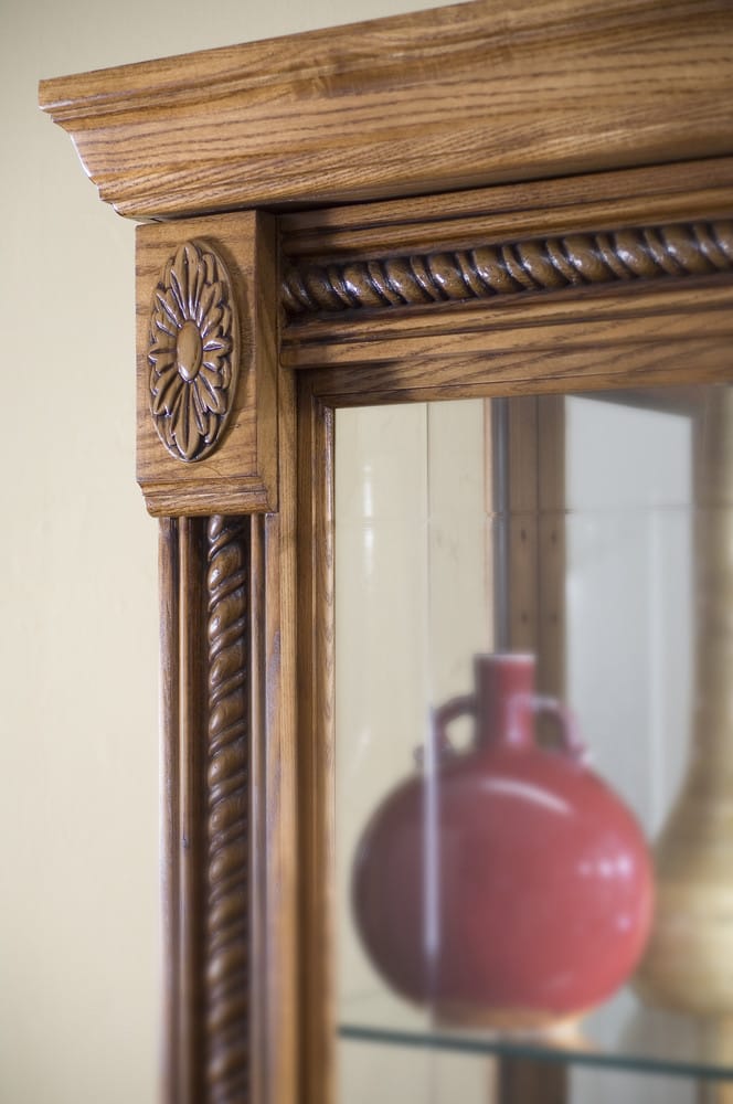 Pulaski Estate Oak Two Way Sliding Door Curio 20484 View 3