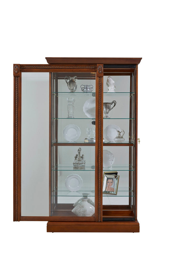 Pulaski Medallion Cherry Two Way Sliding Door Curio 20485 View 8