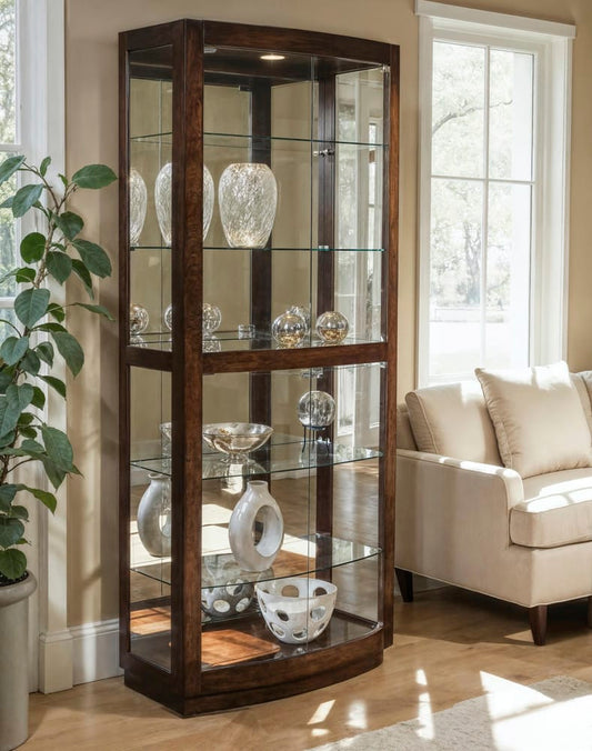 Pulaski Oxford Black Corner Curio 21220 View 4