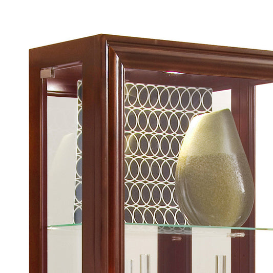 Pulaski Tall Traditional 5 Shelf Curio Cabinet In Cherry 21000 View 2