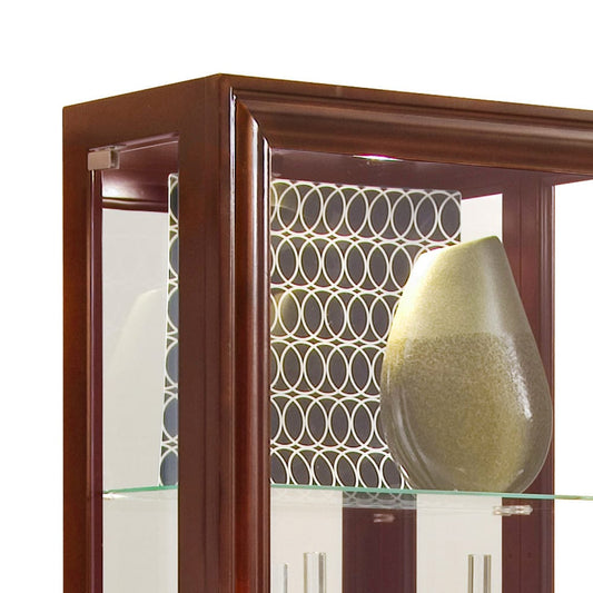 Pulaski Tall Traditional 5 Shelf Curio Cabinet In Cherry 21000 View 2