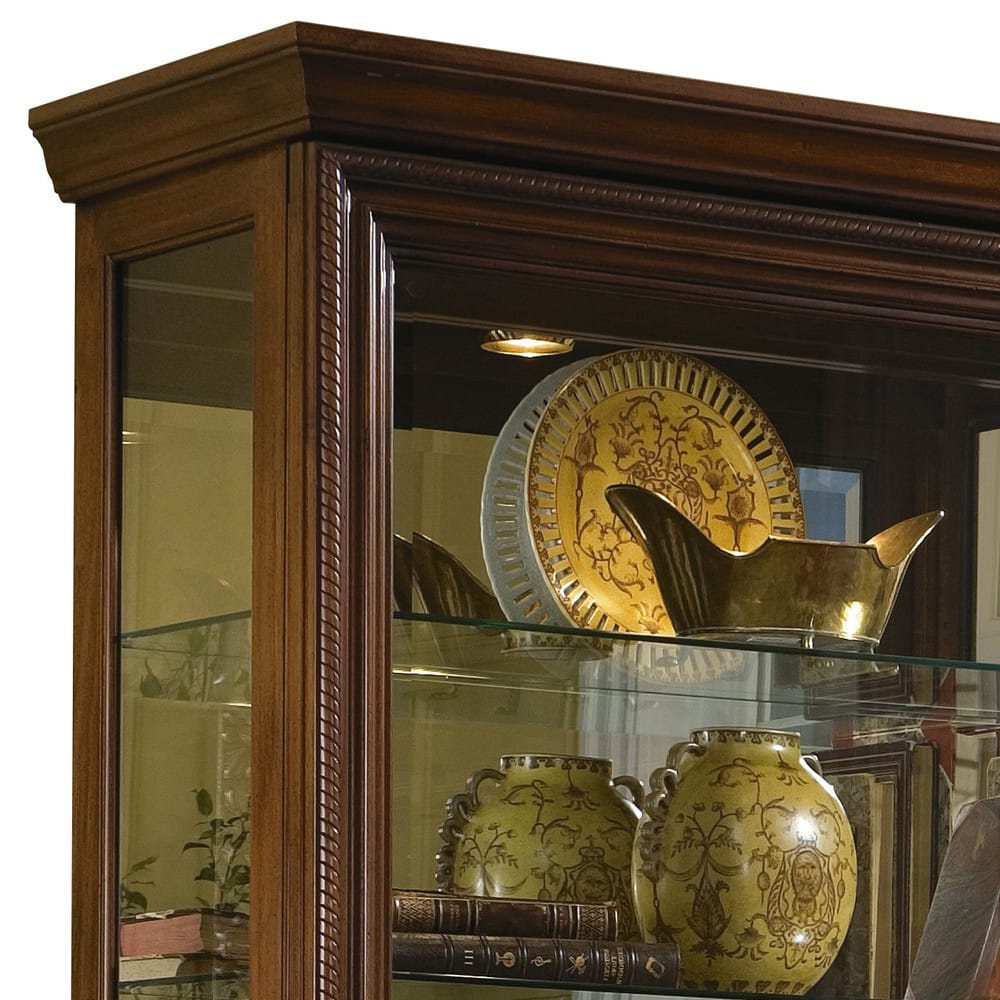 Pulaski Two Way Sliding Door Curio In Dark Wood 21015 View 4