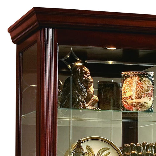 Pulaski Victorian Cherry Two Way Sliding Door Curio 20717 View 2