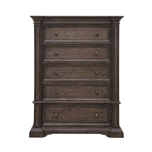 Pulaski - Woodbury Five Drawer Chest in Cowboy Boots Brown - P351124 veiw 2