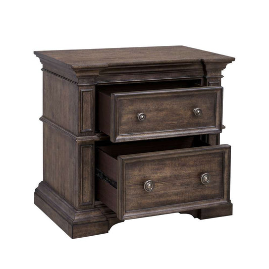 Pulaski - Woodbury Two Drawer Nightstand with USB in Cowboy Boots Brown - P351140 veiw 3