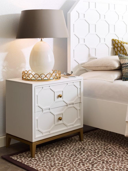 Rachael Ray - Chelsea Night Stand with Decorative Lattice - 9781-3100 veiw 2