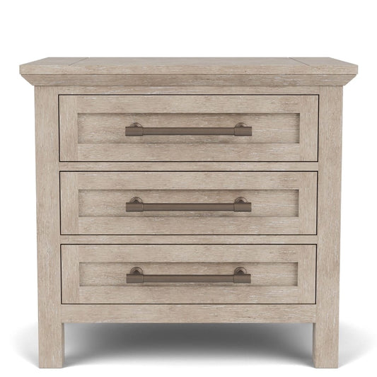 Riverside Furniture - Bennett - Three Drawer Nightstand - Frosted Gray - 79269 view 2