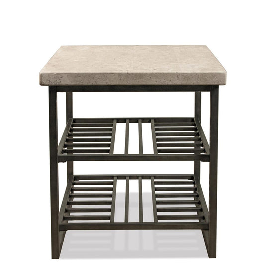 Riverside Furniture - Capri - End Table - Alabaster Travertine - 77709 view 2