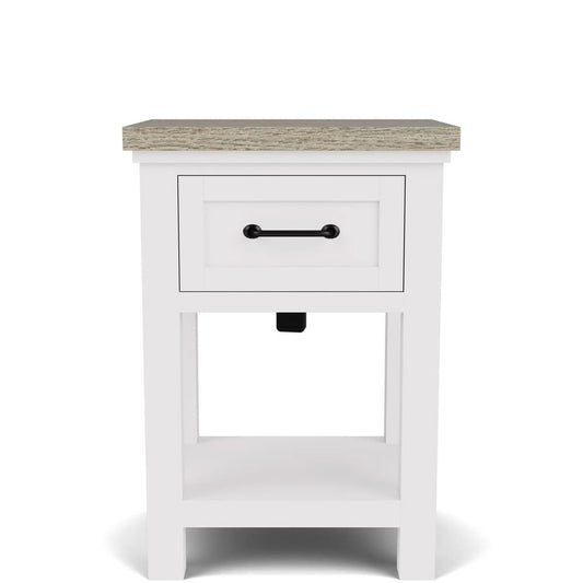 Riverside Furniture - Cora - 1-Drawer Nightstand - Cloud/Fog - 37298 view 2