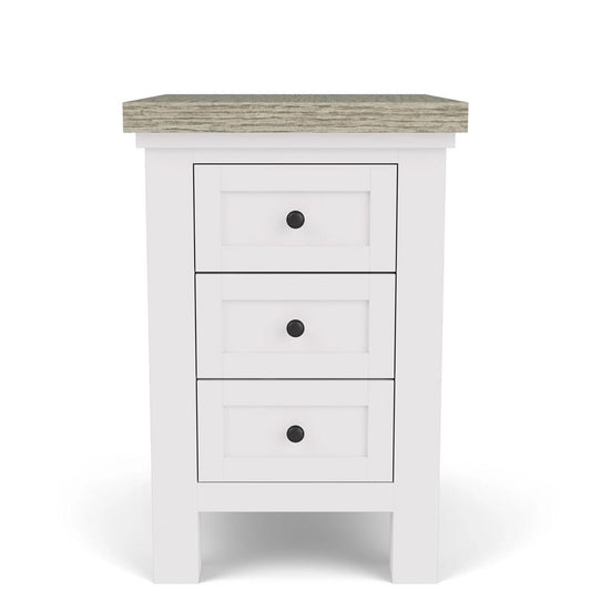 Riverside Furniture - Cora - Chairside Table - Cloud/Fog - 37212 view 2