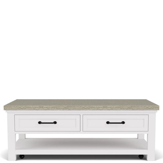 Riverside Furniture - Cora - Large Cocktail Table - Cloud/Fog - 37202 view 2
