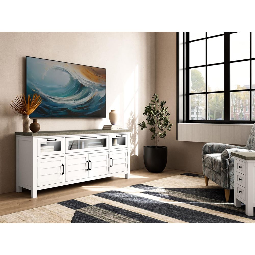 Riverside Furniture - Cora - Media Console - Cloud/Fog - 37240 view 12