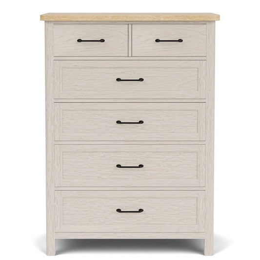 Riverside Furniture - Glenndale - Five Drawer Chest - Aged White/Wheat - 79465 view 2