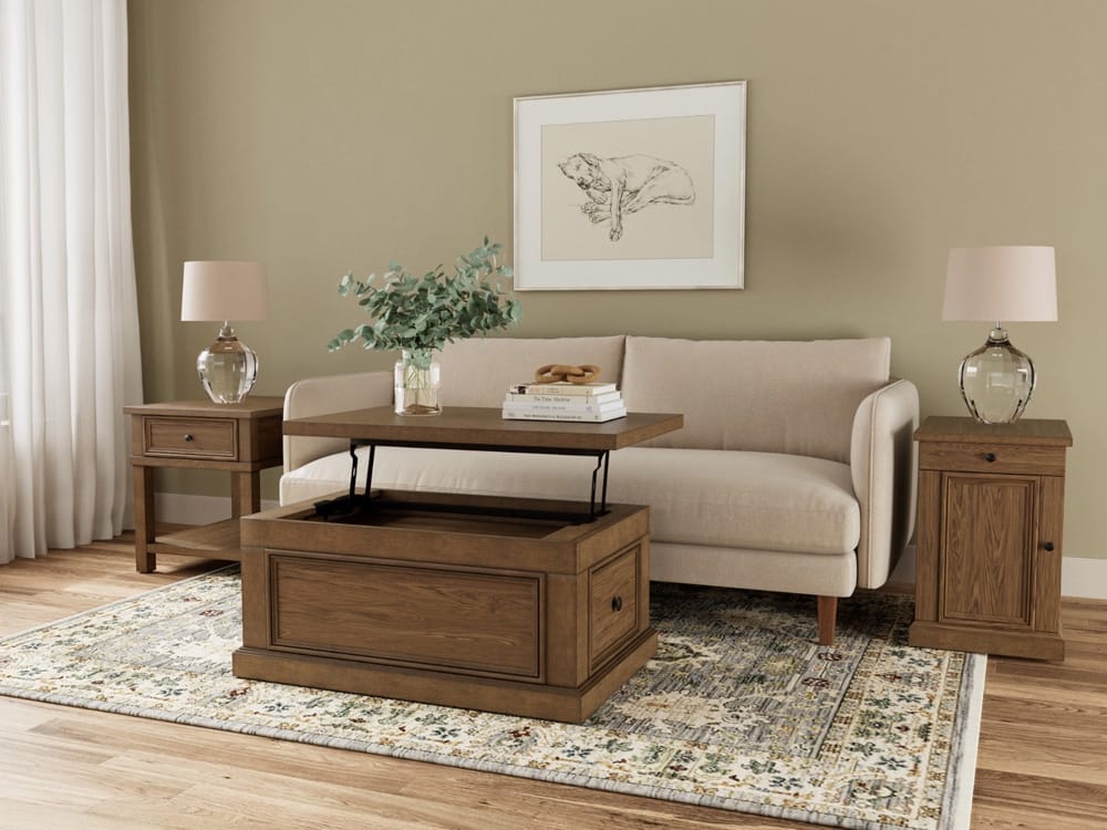 Riverside Furniture - Hamilton - Lift-Top Trunk Cocktail - English Oak - 26402 view 4