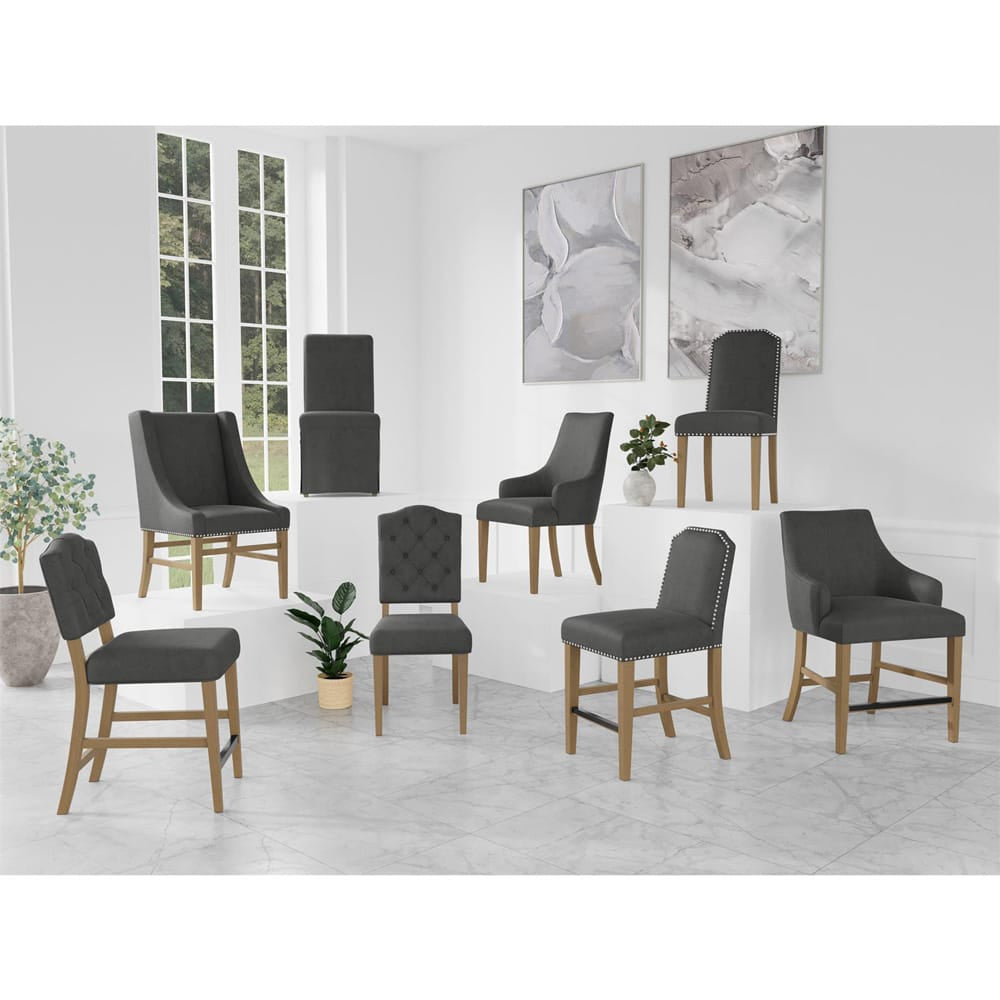 Riverside Furniture - Mix-N-Match Chairs - Cliped Top Uph Stl 2in-Sl - Slate - 92617 view 7