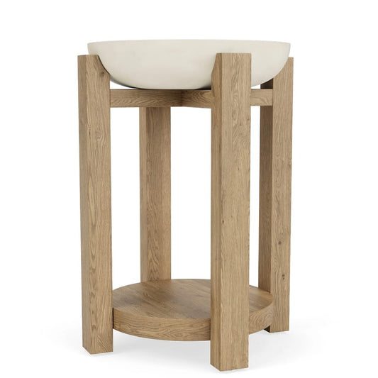 Riverside Furniture - Sanibel - Chairside Table - Pale Oak - 10912 view 2