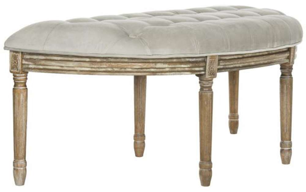 Safavieh - Abilene Semi Circle Bench - Grey - Rustic Oak - FOX6238B veiw 3