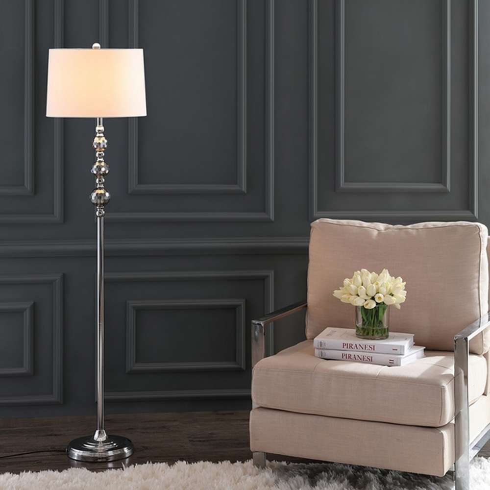Safavieh - Addie Floor Lamp - Chrome - Grey - FLL4066A veiw 2