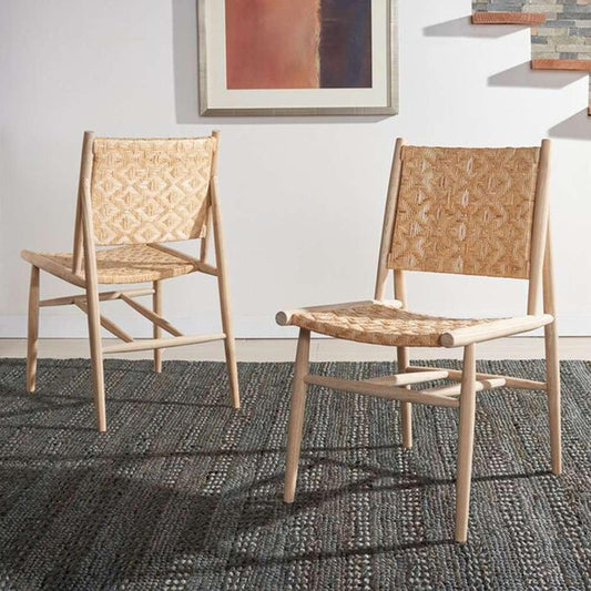 Safavieh - Adira Rattan Dining Chair - Natural (Set of 2) - DCH1202A-SET2 veiw 2