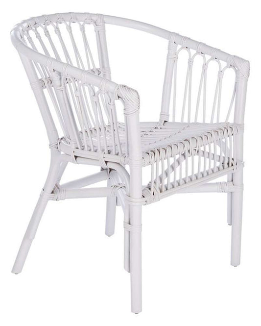 Safavieh - Adriana Rattan Accent Chair - White (Set of 2) - ACH6505B-SET2 veiw 2