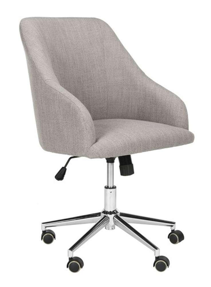 Safavieh - Adrienne Swivel Office Chair - Grey - Chrome - OCH4501A veiw 4