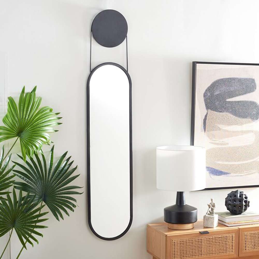 Safavieh - Aistina 12.5in Mirror - Matte Black - MRR3072A veiw 2