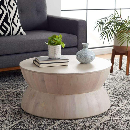 Safavieh - Alecto Round Coffee Table - White Washed - COF6601C veiw 2