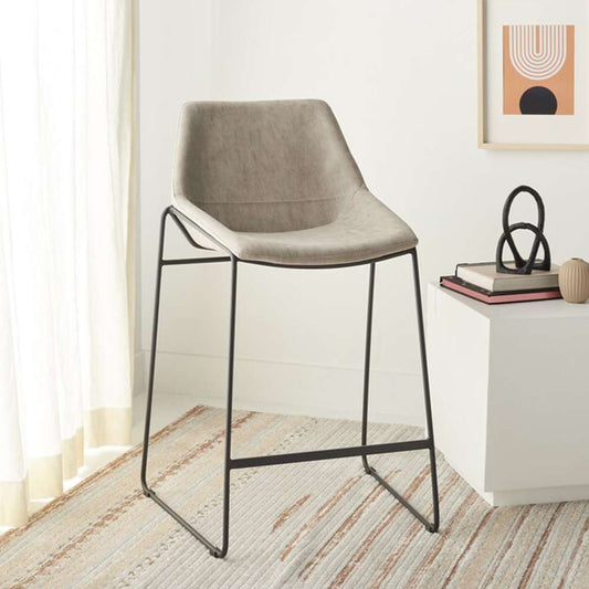 Safavieh - Alexis Midcentury Counterstool - Stone - Black - BST3000D veiw 2