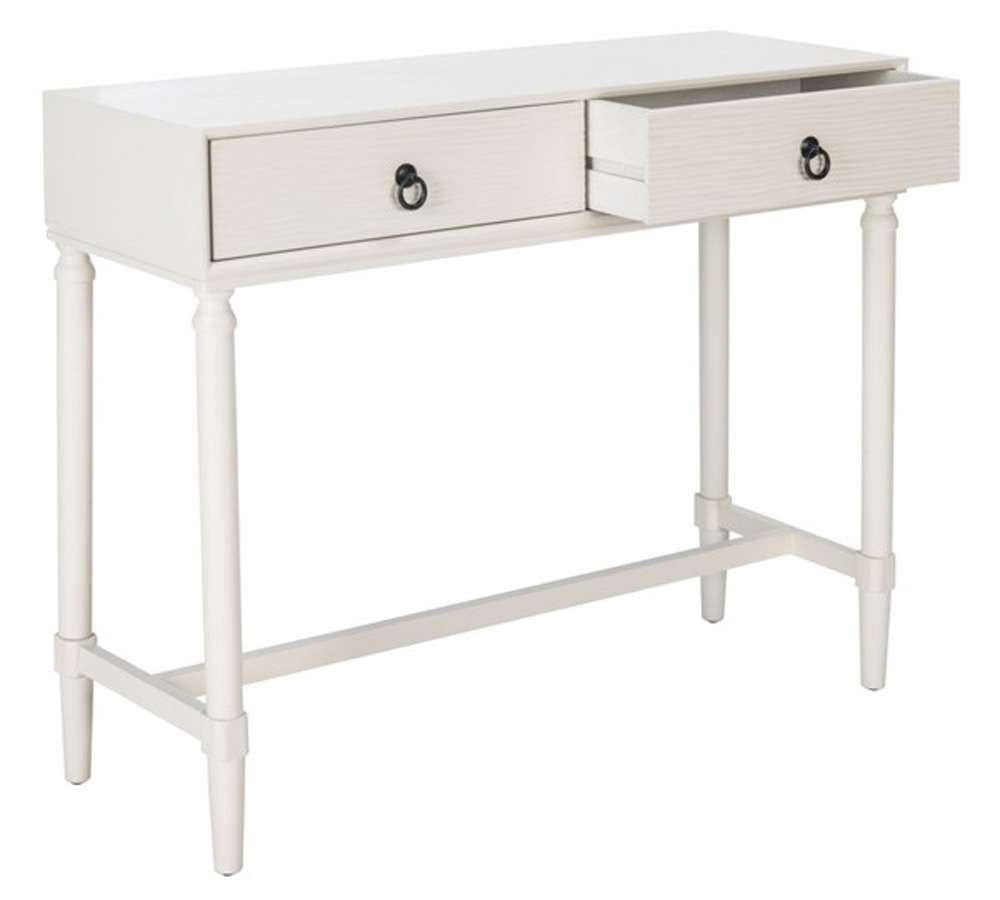 Safavieh - Aliyah 2Drw Console Table - Distrssed White - CNS5729D veiw 4