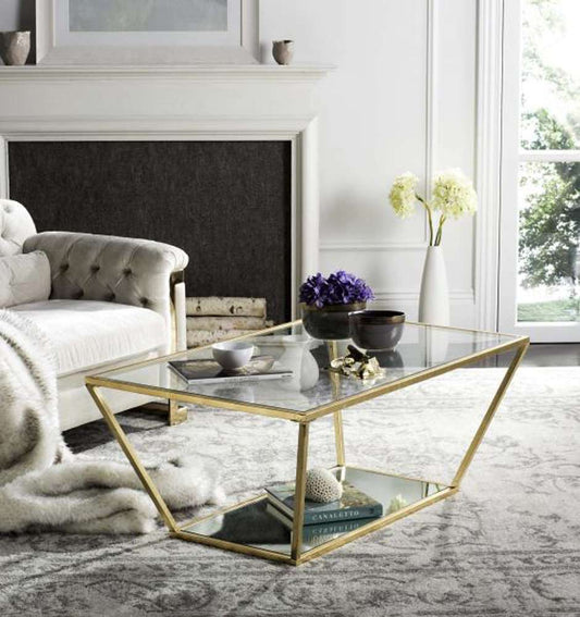 Safavieh - Allene Coffee Table - Gold - Clear - FOX2601A veiw 2