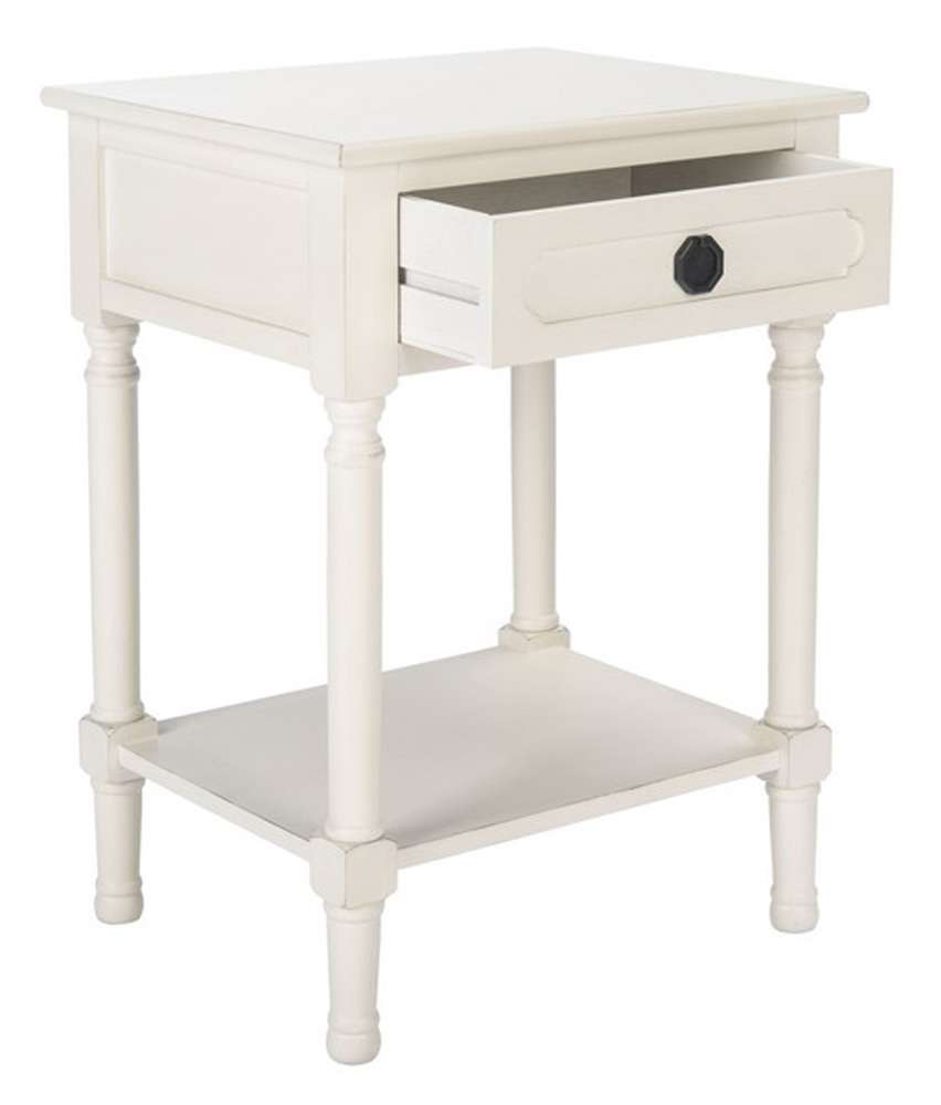 Safavieh - Allura 1Drw Accent Table - Distressed - White - ACC5718A veiw 4
