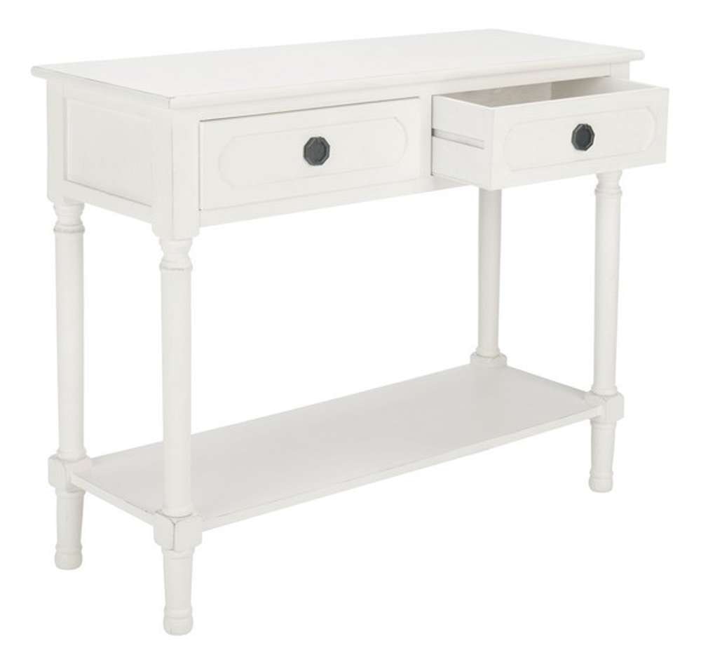 Safavieh - Allura 2Drw Console Table - Distressed - White - CNS5725A veiw 4